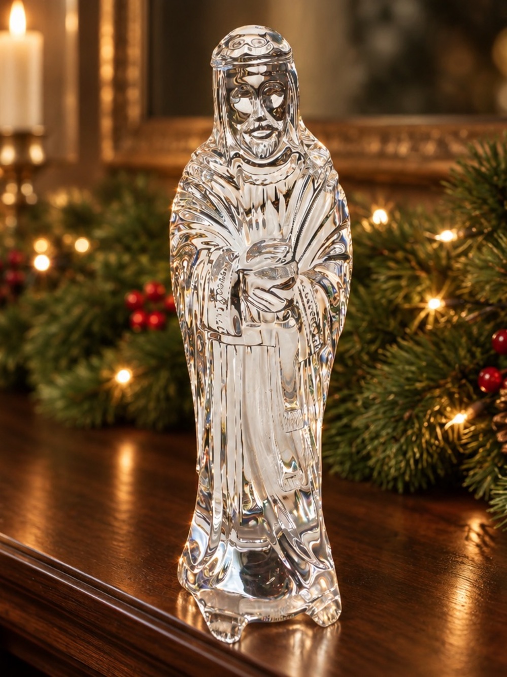 Waterford Crystal Balthasar-King Wiseman Nativity #2 Retired 6.75” Mint, No Box